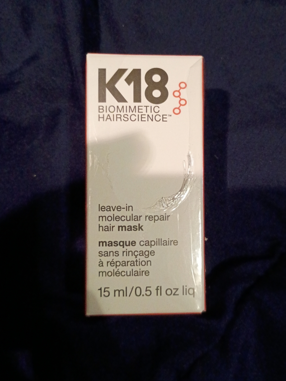 K18 Biometic Hairscience Leave In Molecular Repair Hair Mask 15ml/.5 FL Oz. NWT